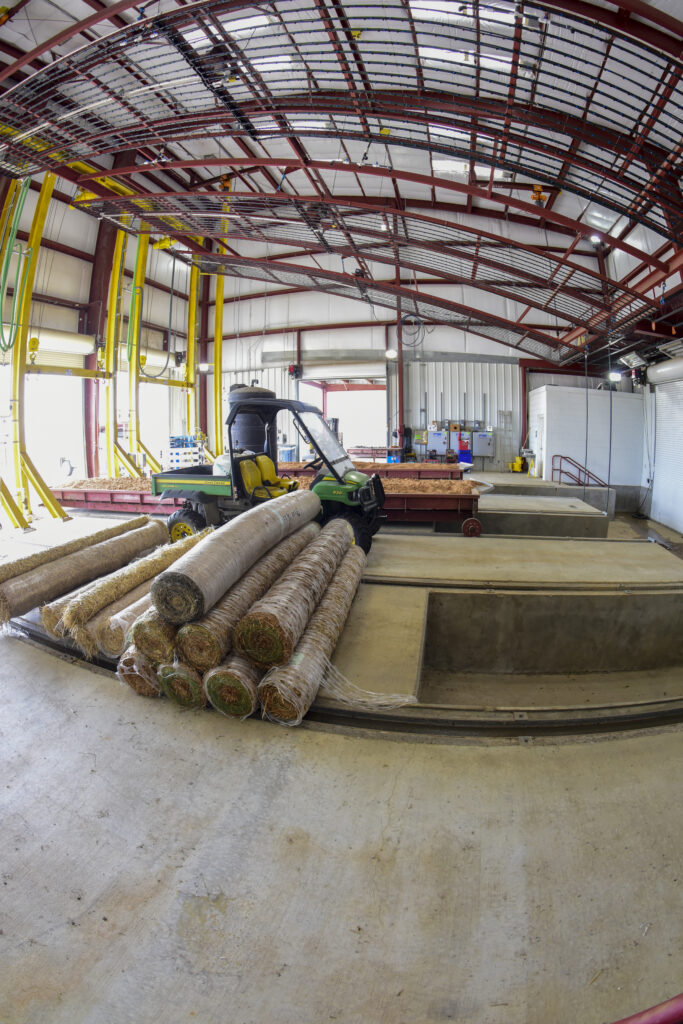 Interior view of the Sediment Control Device Evaluation Facility.