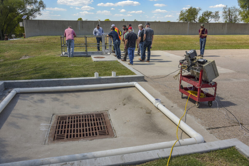 Outdoor tour of the SEC Lab facility during the Texas Vegetation Managers Association Conference.